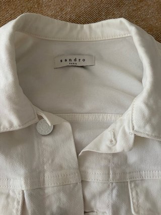 Chaqueta vaquera blanca Sandro Talla 36