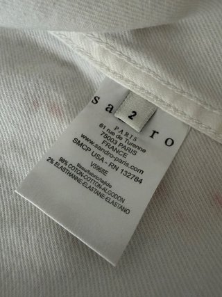 Chaqueta vaquera blanca Sandro Talla 36