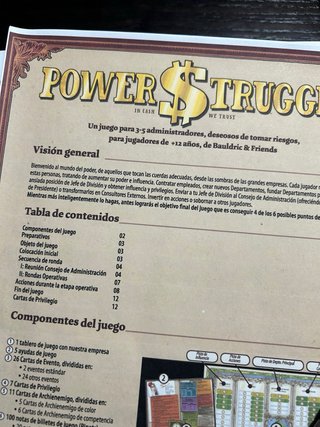 Juego de mesa Power Struggle