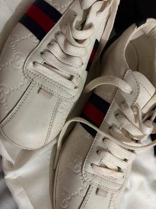 Zapatillas Gucci Mujer Blancas y Azules