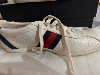 Zapatillas Gucci Mujer Blancas y Azules