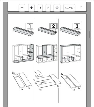 Mueble TV salón blanco y gris