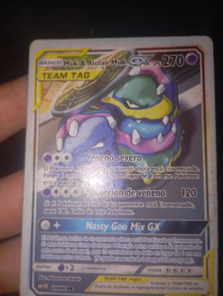 Carta Pokémon Muk & Alolan Muk GX TEAM TAG