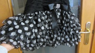 Vestido fiesta lentejuelas beige/plata T.38