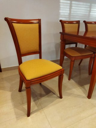 6 Sillas de comedor de madera maciza