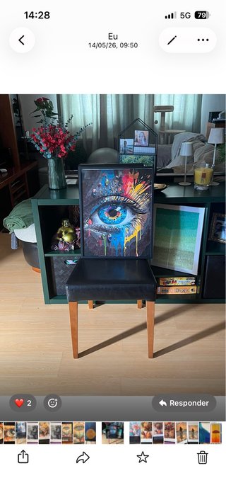 Quadro Asas Douradas e Fundo Azul