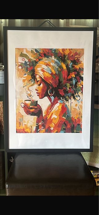 Quadro Asas Douradas e Fundo Azul