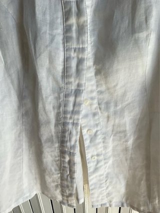 Camicia OLTRE bianca in ramie con bottoni gioiello