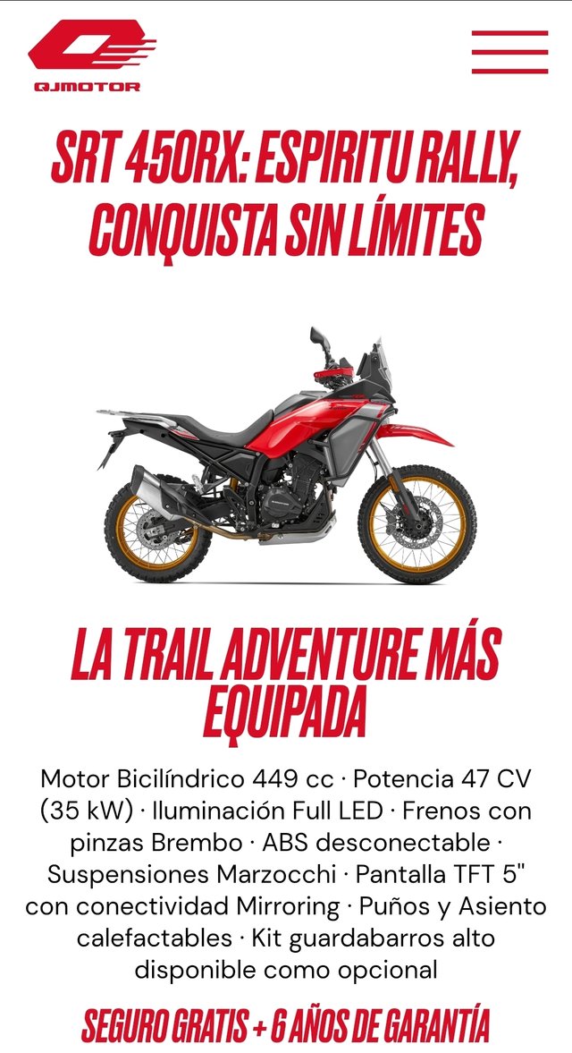 8 2026 VER DESCRIPCIÓN OFERTA QJ SRT125/300/450