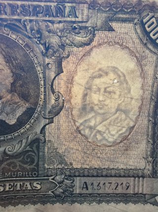 Billete 1000 pesetas 1940 Bartolomé Murillo