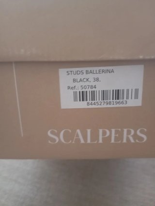 Bailarinas Scalpers piel negras tachuelas 38