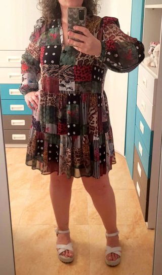Vestido Desigual Patchwork T-Xl 42/44