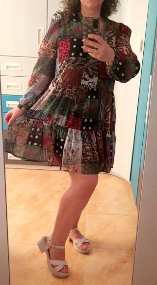 Vestido Desigual Patchwork T-Xl 42/44
