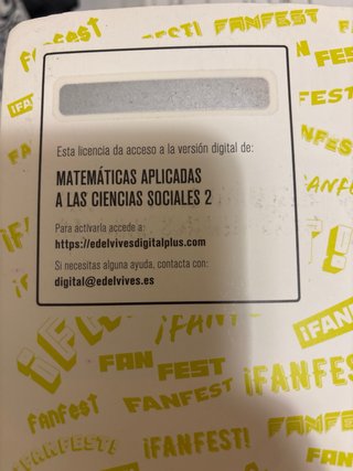 Matemáticas Aplicadas a las Ciencias Sociales 1...