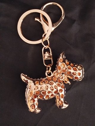 Llavero para bolso perro con brillantes