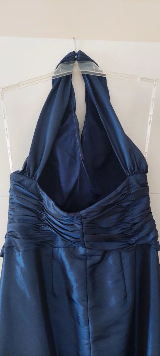 Vestido de fiesta azul drapeado. Solo usado 1 vez