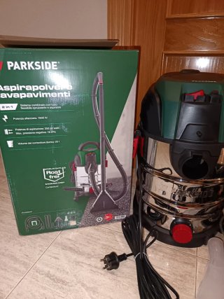 Lava-aspirador 2 en 1 Parkside nuevo con accesorio
