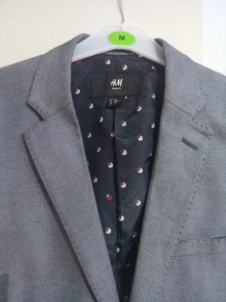Lote Americana con codera azul y 3 Camisas SlimFit