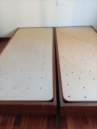 2 colchones + 2 Bases de somier + 2 base de madera