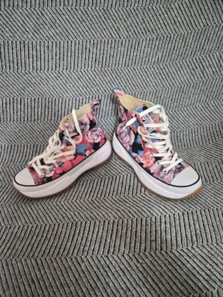 Zapatillas altas florales multicolor