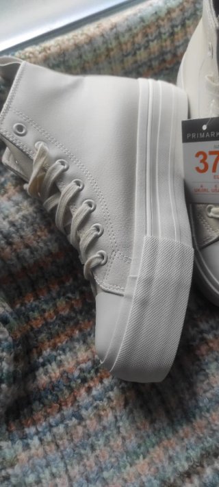 Zapatillas abotinadas mujer blancas
