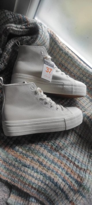 Zapatillas abotinadas mujer blancas
