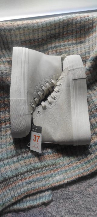 Zapatillas abotinadas mujer blancas