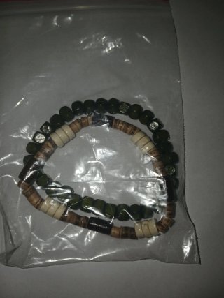 Braccialetti uomo perline legno e pietra