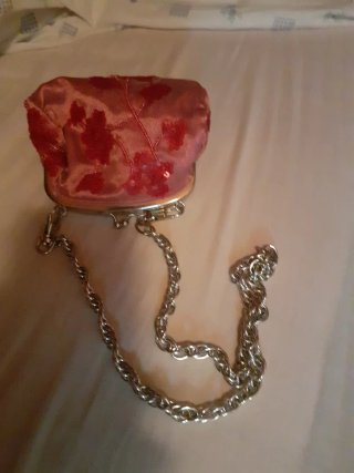 Bolso de fiesta rosa y rojo