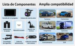 NUEVO! (46€) 1080P Kit Camara Trasera coche