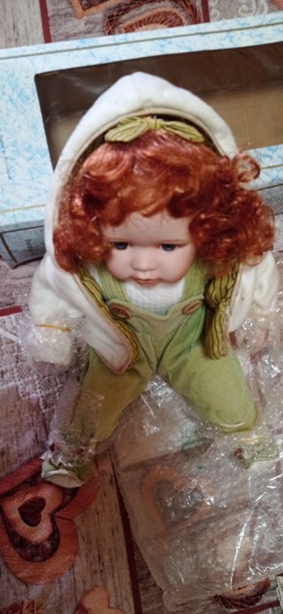 Bambola doll con giacchino double face nuova