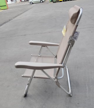 Silla plegable reclinable playa con reposacabezas