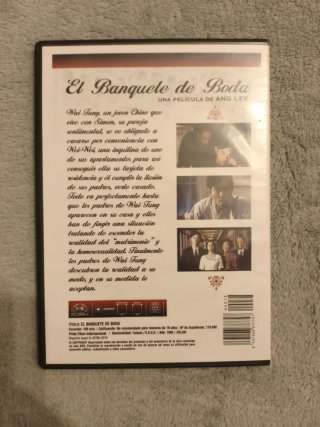 DVD El Banquete de Boda - Ang Lee