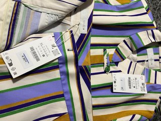 Conjunto Zara Rayas Talla XL