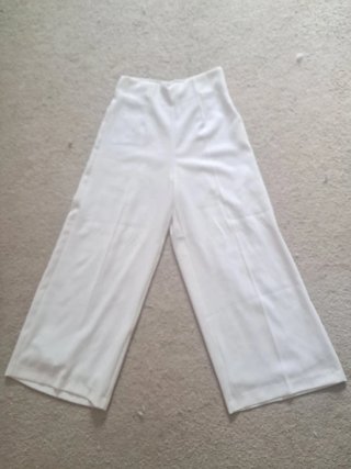 Pantalón ancho blanco fluido Dorianos - Talla S /