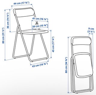 Silla plegable roja