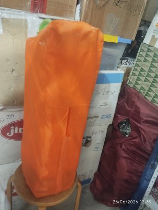 Cuna de viaje plegable naranja
