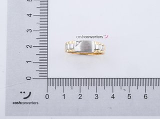 anillo oro 18k con piedra con circonita