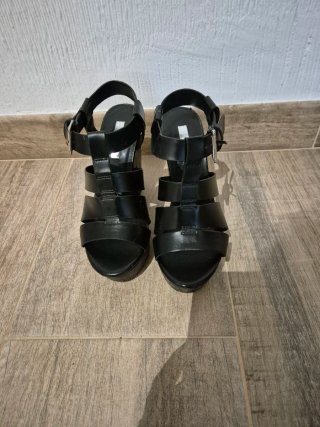 Sandalias de plataforma negras