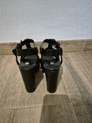Sandalias de plataforma negras