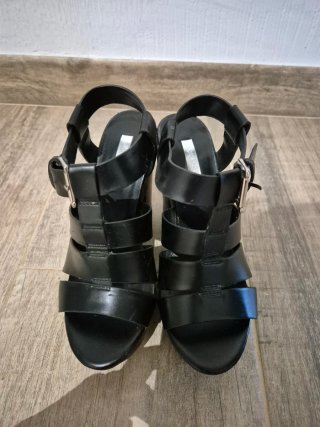 Sandalias de plataforma negras