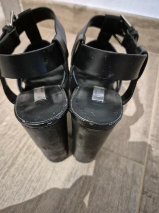 Sandalias de plataforma negras