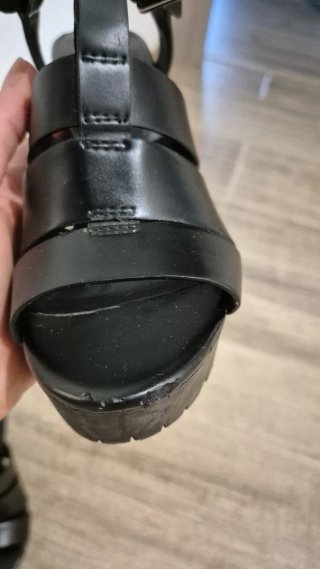 Sandalias de plataforma negras