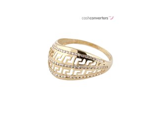 anillo oro 18k con piedra con circonita