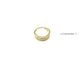 anillo oro 18k con piedra con circonita
