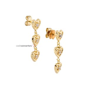 pendientes oro 18k con piedra