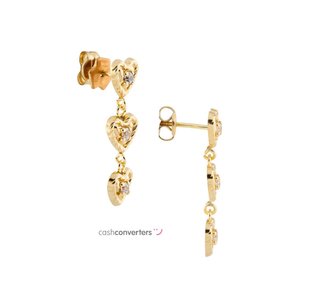 pendientes oro 18k con piedra
