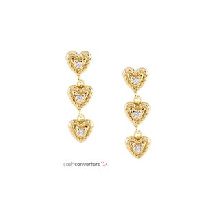 pendientes oro 18k con piedra
