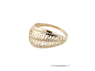 anillo oro 18k con piedra con circonita