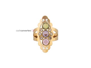 anillo oro 18k con piedra con circonita